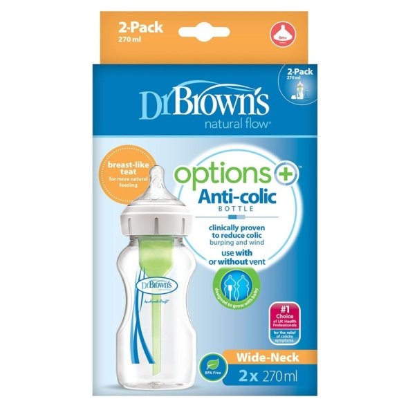 Dr Brown’s Options+ Bottle 270ml 2Pk @ Little'Uns Retail Ltd