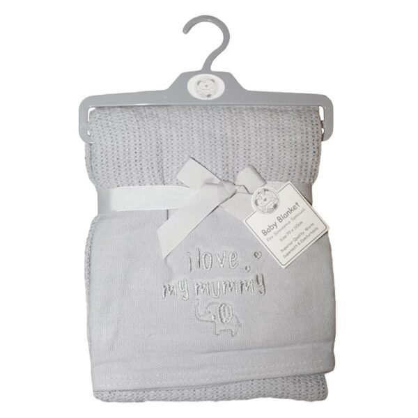 Baby Cellular Blanket with Embroidery @ Little'Uns Retail Ltd
