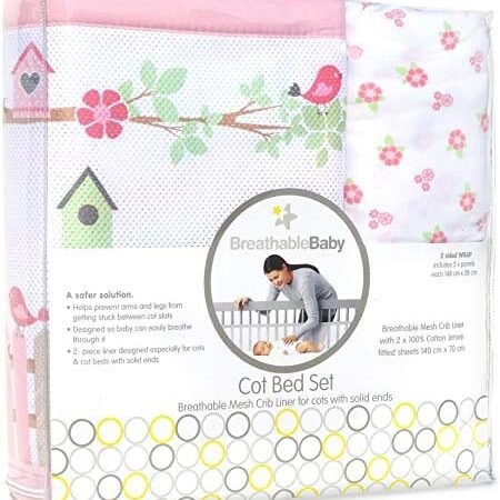 Breathable Baby Cotbed Set English Garden @ Little'Uns Retail Ltd