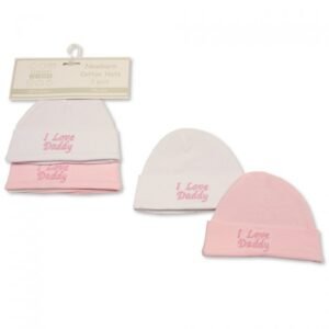 Baby Girls Hats 2-pack – I Love Daddy @ Little'Uns Retail Ltd