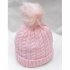 Pink Cable Knit Hat with Pom Pom (2-4 Years) @ Little'Uns Retail Ltd