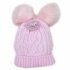 Baby Girls Cable Knit, Double Fur Pom Poms Hat @ Little'Uns Retail Ltd