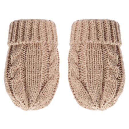 Coffee Cable Knit Mittens @ Little'Uns Retail Ltd