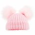 Pink Double Pom Pom Hat (0-6m) @ Little'Uns Retail Ltd