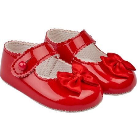 Baby Girls Soft Soled Shoe-Red @ Little'Uns Retail Ltd