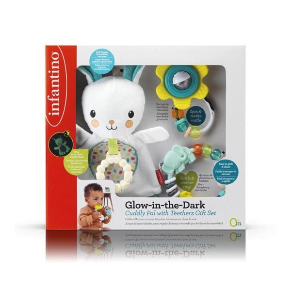 Infantino Glow in the Dark Cuddle Pal with Teethers Gift Set @ Little'Uns Retail Ltd