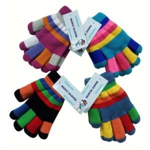 Childrens Magic Multi Coloured Gloves with Lining @ Little'Uns Retail Ltd
