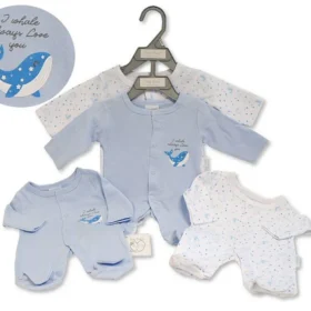 Prem Boys Sleepsuit 2pk Hello World