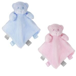 Pink & Blue Bear Comforter W/ribbons @ Little'Uns Retail Ltd
