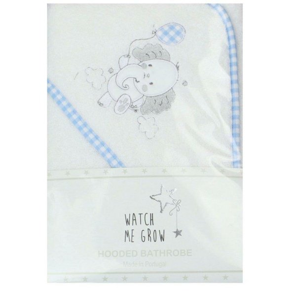 Baby Blue Elephant Hooded Towel/robe @ Little'Uns Retail Ltd