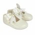 Baby Girls Bow & Diamante Soft Soled Shoe-ivory