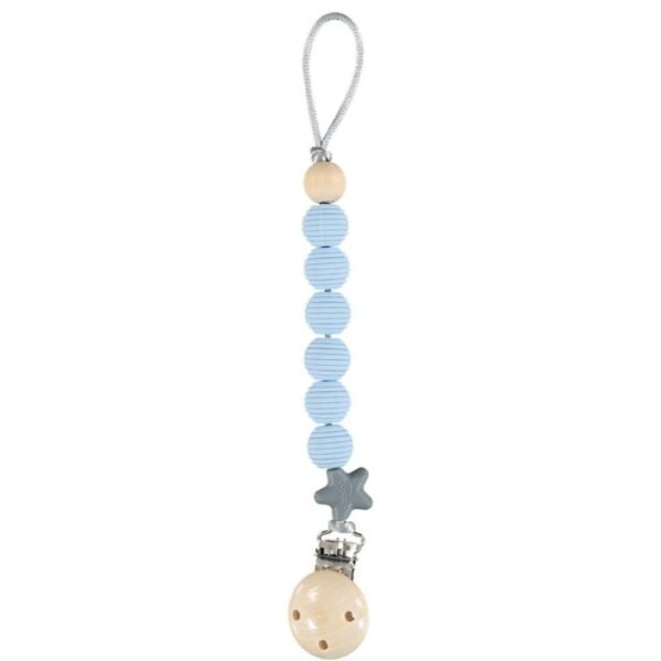 Nibbling Spiral Soother Clip – Blue @ Little'Uns Retail Ltd