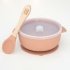 Silicone Baby Bowl & Spoon-Blush @ Little'Uns Retail Ltd