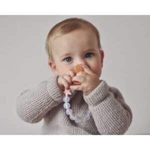 Nibbling Coral Soother Clip – Bubble-gum Candy @ Little'Uns Retail Ltd