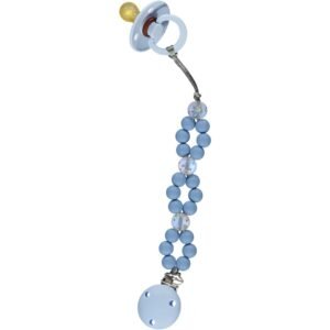 Nibbling Coral Soother Clip – Soft Blue Candy @ Little'Uns Retail Ltd
