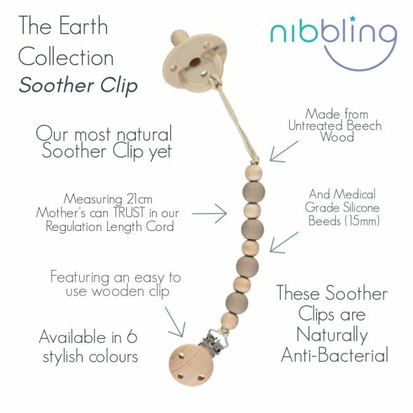 Nibbling Earth Soother Clip – Blush Pink @ Little'Uns Retail Ltd