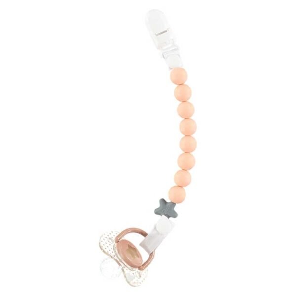 Pluto Dummy Clip – Peach/Grey @ Little'Uns Retail Ltd