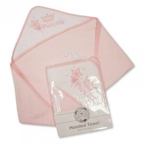 Baby Girls Hooded Towel-princess @ Little'Uns Retail Ltd