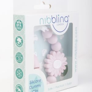 Nibbling Petal Dummy Clip – Pink @ Little'Uns Retail Ltd