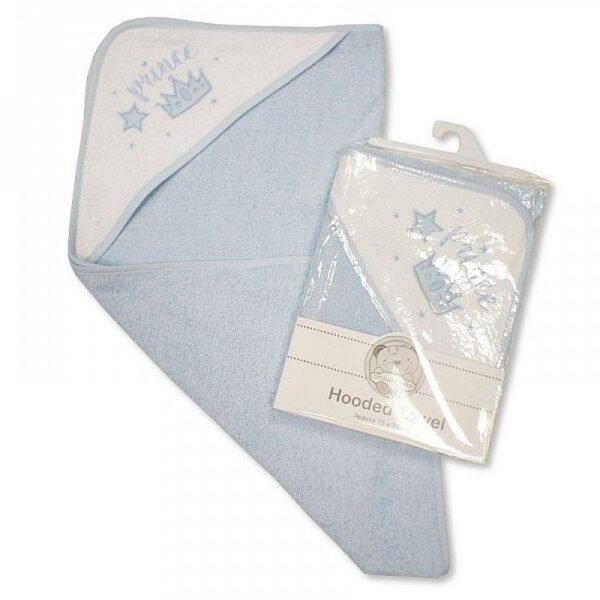 Baby Boys Hooded Towel – Prince @ Little'Uns Retail Ltd