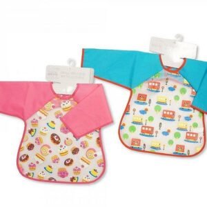 Baby PEVA Bibs with Sleeves – Bus/ Cakes @ Little'Uns Retail Ltd