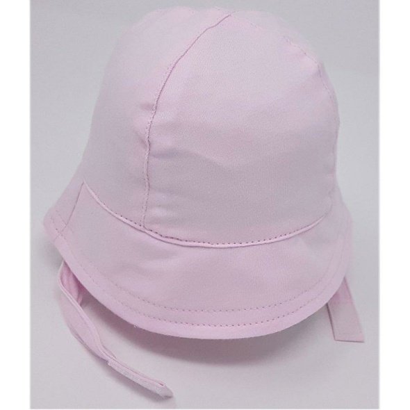 Baby Jersey Cloche Hat Chin Strap (Pink/Blue) @ Little'Uns Retail Ltd