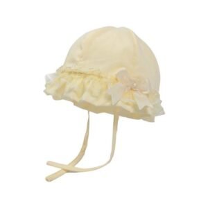 Lemon Hat W/lace & Bow @ Little'Uns Retail Ltd