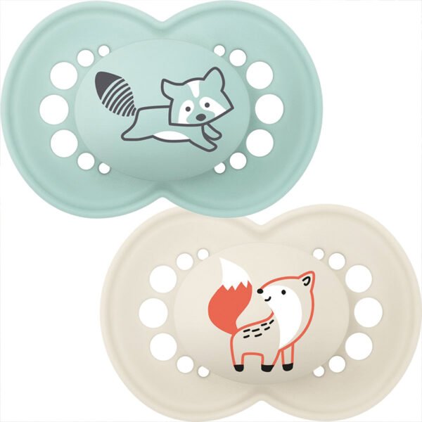 MAM Original Soother Nature Matt Unisex 12m+ 2Pk @ Little'Uns Retail Ltd