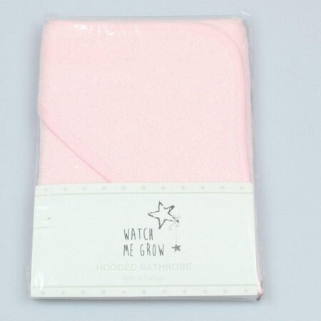 Baby Plain Pink Hooded Towel/robe @ Little'Uns Retail Ltd