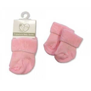 Premature Baby Turn over Socks – Pink @ Little'Uns Retail Ltd
