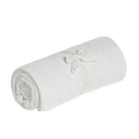 White Cellular Cotton Blanket @ Little'Uns Retail Ltd