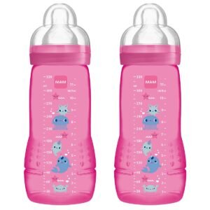 Mam Bottle Easy Active 330ml Twin Pack-grey