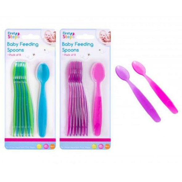 Baby Feeding Spoons 8 Pack @ Little'Uns Retail Ltd