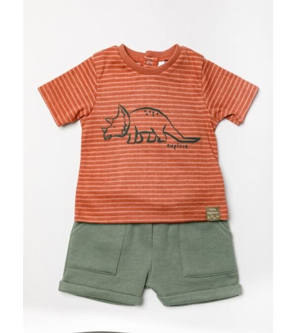 Lily & Jack ‘Dinosaur’ Baby Boys T Shirt and Shorts Set @ Little'Uns Retail Ltd