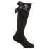 Girls 1 Pair Knee High Socks with Bow-black-4-5.5 @ Little'Uns Retail Ltd