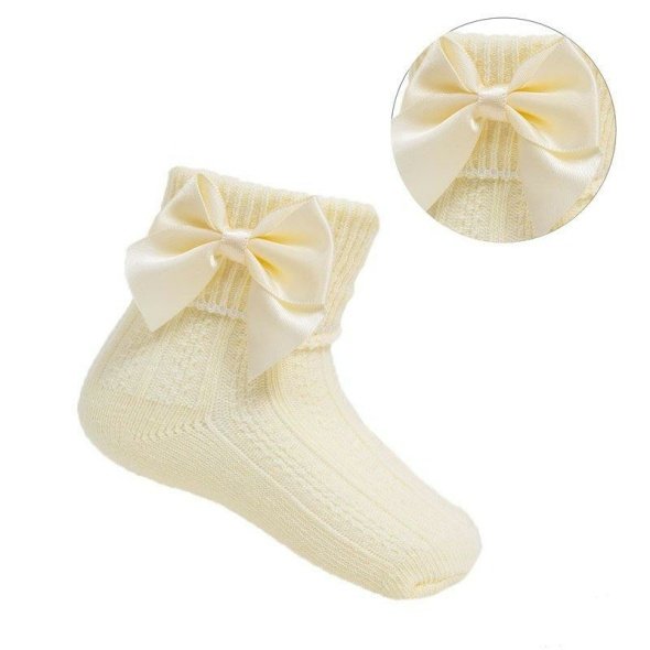 Lemon Ankle Socks W/large Bow