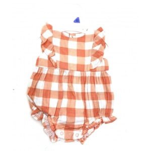 Baby Girls Checked Romper @ Little'Uns Retail Ltd