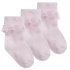 Girls 3 Pack Pink Frilly Lace Tot Socks