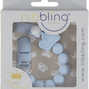 Nibbling Crown Dummy Clip Blue @ Little'Uns Retail Ltd