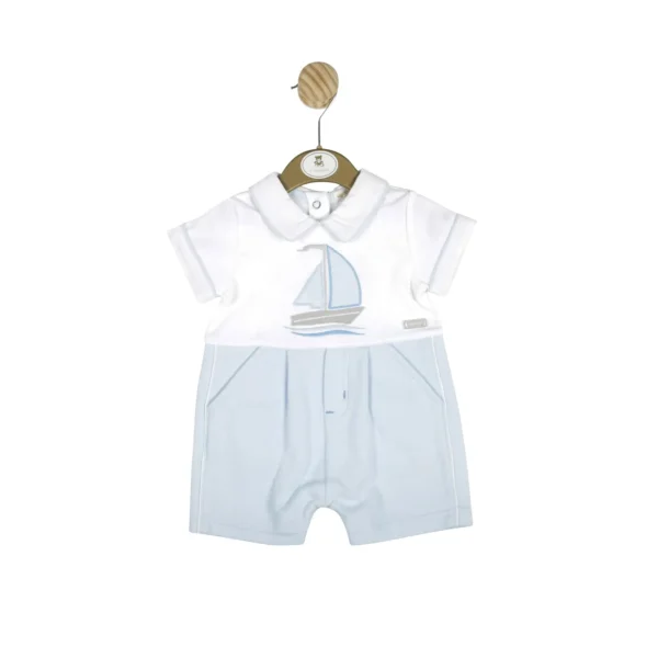 Mintini Romper – Blue/Grey/White @ Little'Uns Retail Ltd