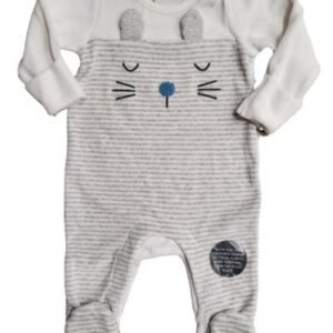 Velour Babygrow Bunny @ Little'Uns Retail Ltd
