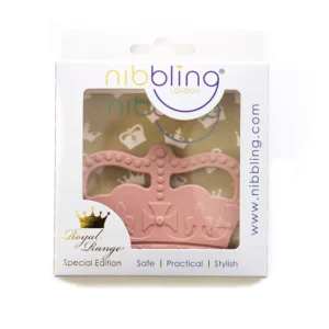 Nibbling Royal Crown Teether Pink @ Little'Uns Retail Ltd