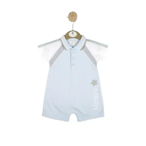 Mintini Blue/White Romper @ Little'Uns Retail Ltd