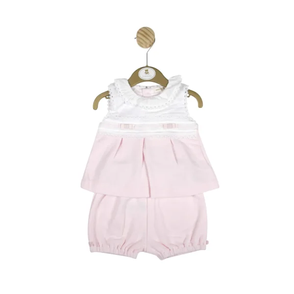 Mintini Top & Short Set- Pink @ Little'Uns Retail Ltd