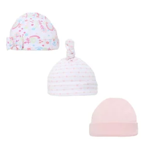 Baby Girls 3 Pack Rainbow Hats @ Little'Uns Retail Ltd