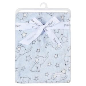 Baby Sky Elephant Jacquard Blanket @ Little'Uns Retail Ltd