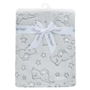 Baby Grey Elephant Jacquard Blanket @ Little'Uns Retail Ltd