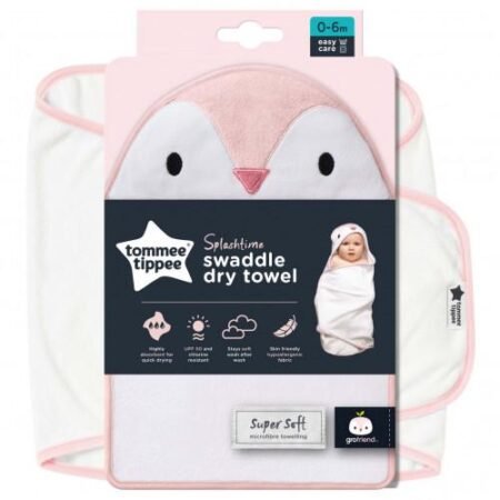 Tommee Tippee Bath Splashtime Swaddle Penguin Towel @ Little'Uns Retail Ltd