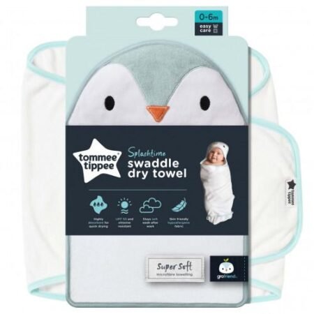 Tommee Tippee Bath Splashtime Swaddle Penguin Towel @ Little'Uns Retail Ltd