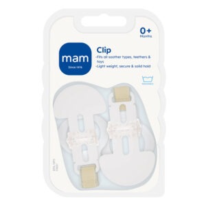 Mam Pastel Clip Grey 2pk